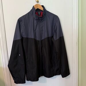 STARTER Men's Black and Dark Gray Windbreaker size M
